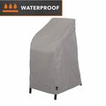 Modern Leisure Garrison Stackable/High Back Bar Chair Cover, Waterproof, 27 in. L x 27 in. W x 49 in. H, Granite 2998
